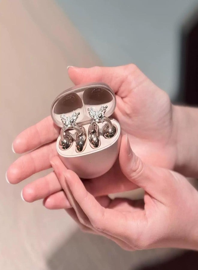Chooseyo Butterfly Rhinestone for Clip on Earbuds Open Ear Accessories, Elegant Zirconia Decorative Earphone Accessories, Removable Exquisite DIY Decoration (Butterfly) - Image 2